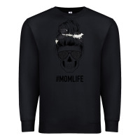 Black Black Glitter Cowhide Patterned Mom Skull Premium Sweatshirt - Bettercallsaul