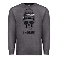 Charcoal Heather Black Glitter Cowhide Patterned Mom Skull Premium Sweatshirt - Bettercallsaul