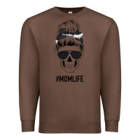 Chestnut Black Glitter Cowhide Patterned Mom Skull Premium Sweatshirt - Bettercallsaul
