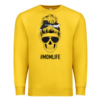 Lemon Black Glitter Cowhide Patterned Mom Skull Premium Sweatshirt - Bettercallsaul