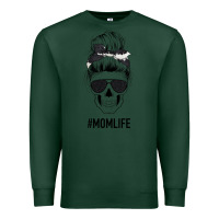 Sports Green Black Glitter Cowhide Patterned Mom Skull Premium Sweatshirt - Bettercallsaul
