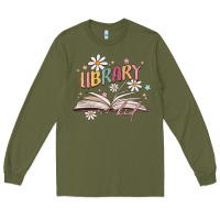 Army Green library kid Long Sleeve Tee - MaliasSmallBusiness