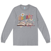 Heather Grey library kid Long Sleeve Tee - MaliasSmallBusiness