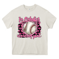 In October We Wear Pink Baseball Heavy Core Tee | Teevron