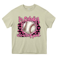 Mossy in october we wear pink baseball Heavy Core Tee - BarkalooDesign
