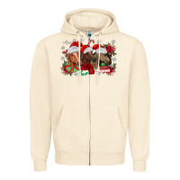 Sandshell christmas horses Zipper Hoodie - MaliasSmallBusiness