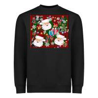 Black santa christmas Heavyweight Sweatshirt - AdoDesignShop