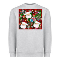 Heather Grey santa christmas Heavyweight Sweatshirt - AdoDesignShop