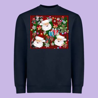 Santa Christmas Heavyweight Sweatshirt Designed By Adodesignshop