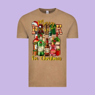 Merry Drunk Im Christmas Vintage Tee Designed By Adodesignshop