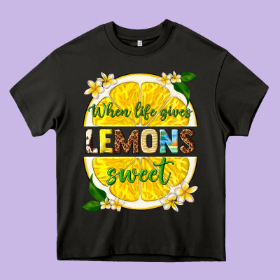 When Life Gives Lemons Sweet Heavy Core Tee Designed By Texasbilliewilder