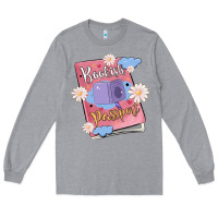 Heather Grey bookish passport Long Sleeve Tee - MaliasSmallBusiness