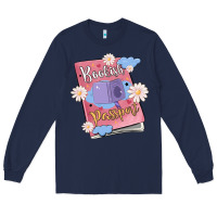 Navy bookish passport Long Sleeve Tee - MaliasSmallBusiness