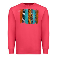 Cardinal Western Leopard Glitter Aztec Cowhide Pattern Brushstroke Premium Sweatshirt - Bettercallsaul