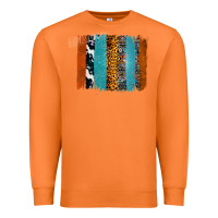 Carrot Western Leopard Glitter Aztec Cowhide Pattern Brushstroke Premium Sweatshirt - Bettercallsaul