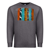 Charcoal Heather Western Leopard Glitter Aztec Cowhide Pattern Brushstroke Premium Sweatshirt - Bettercallsaul