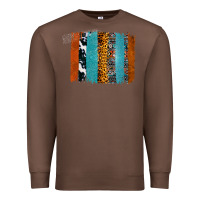 Chestnut Western Leopard Glitter Aztec Cowhide Pattern Brushstroke Premium Sweatshirt - Bettercallsaul