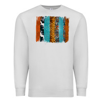 Dove Grey Western Leopard Glitter Aztec Cowhide Pattern Brushstroke Premium Sweatshirt - Bettercallsaul