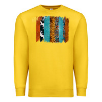 Lemon Western Leopard Glitter Aztec Cowhide Pattern Brushstroke Premium Sweatshirt - Bettercallsaul
