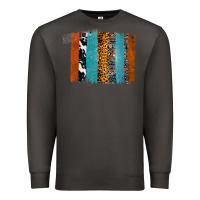 Smoke Western Leopard Glitter Aztec Cowhide Pattern Brushstroke Premium Sweatshirt - Bettercallsaul
