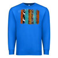 True Royal Western Leopard Glitter Aztec Cowhide Pattern Brushstroke Premium Sweatshirt - Bettercallsaul