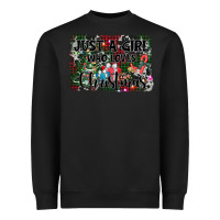 Black just a girl who loves christmas Heavyweight Sweatshirt - AdoDesignShop