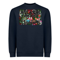 Navy just a girl who loves christmas Heavyweight Sweatshirt - AdoDesignShop