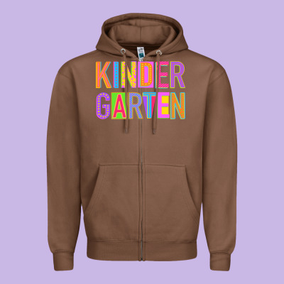 Kindergarten Zipper Hoodie Designed By Nancycooperartshop