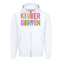 White kindergarten Zipper Hoodie - NancyCooperArtShop