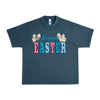 Midnight Navy happy easter eggs Urban Heavy Tee - AdoDesignShop