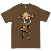 Cacao heifer cow with cow bell Premium Tee - RanaPortraitStore