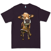Plum heifer cow with cow bell Premium Tee - RanaPortraitStore