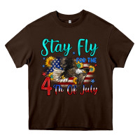 Chocolate Brown stay fly for the 4 th of july Heavy Core Tee - Zillion Design Studio