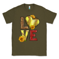 Army Green western love softball Classic Tee - LillyAllenDesigns