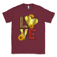 Burgundy western love softball Classic Tee - LillyAllenDesigns