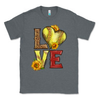 Charcoal Heather western love softball Classic Tee - LillyAllenDesigns