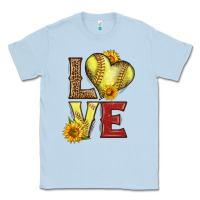 Dusty Blue western love softball Classic Tee - LillyAllenDesigns
