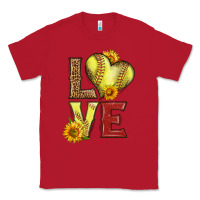 Red western love softball Classic Tee - LillyAllenDesigns