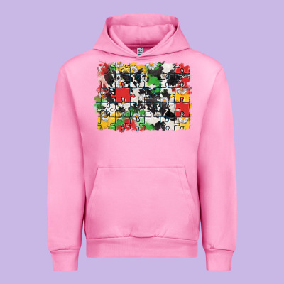 Autism Background Urban Hoodie Designed By Cowgirlartshop