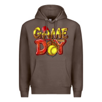 Coffee Game Day Softball Premium Hoodie - NancyCooperArtShop