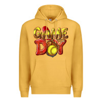 Mustard Game Day Softball Premium Hoodie - NancyCooperArtShop