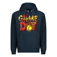 Navy Game Day Softball Premium Hoodie - NancyCooperArtShop