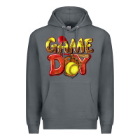 Rock Game Day Softball Premium Hoodie - NancyCooperArtShop