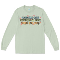 Matcha physically here mentally at home with my dog Long Sleeve Tee - MaliasSmallBusiness
