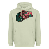 Matcha leopard flowers cowboy hat Heavyweight Hoodie - Jasminsmagicworld