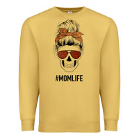 Antique Gold Glitter Western Patterned Mom Skull Premium Sweatshirt - Bettercallsaul