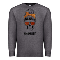 Charcoal Heather Glitter Western Patterned Mom Skull Premium Sweatshirt - Bettercallsaul