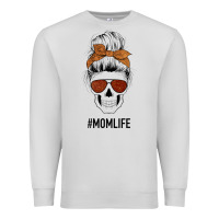 Dove Grey Glitter Western Patterned Mom Skull Premium Sweatshirt - Bettercallsaul