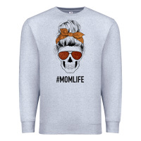 Heather Grey Glitter Western Patterned Mom Skull Premium Sweatshirt - Bettercallsaul