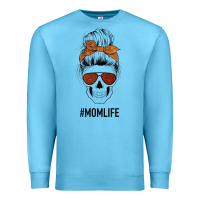 Ocean Blue Glitter Western Patterned Mom Skull Premium Sweatshirt - Bettercallsaul